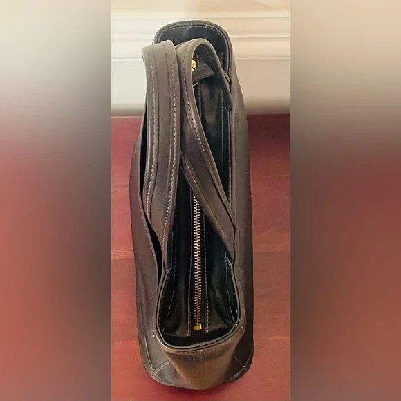 Pristine VTG Coach Bleecker Black Satchel Medium Bag Tote Purse Leather 9303 USA - Picture 5 of 13